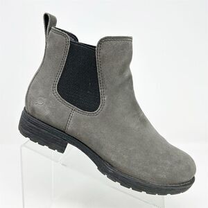 Born Cove Women's Gray Leather Pull On Chelsea Ankle Boots Size 9.5 Casual